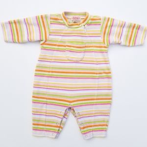 ZUTANO Stripe Velour Romper Bodysuit Size 0-6 Mos.